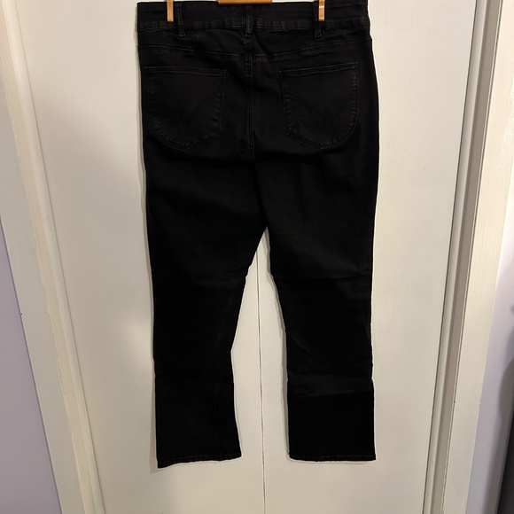 Warehouse One Size 16+Short Bottoms Up Black Bootcut Jeans - Picture 7 of 10